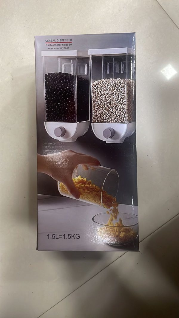 Self Adhesive Cereal Dispenser Wall Mounted Box (mix/random Color)