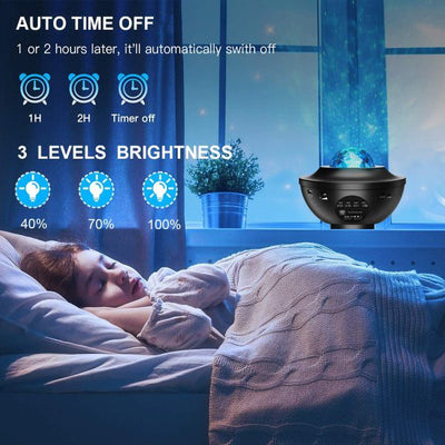 Colorful Starry Sky Galaxy Projector Nightlight Child Bluetooth USB Music Player Star Night Light Romantic Projection Lamp Gifts(with Remote)