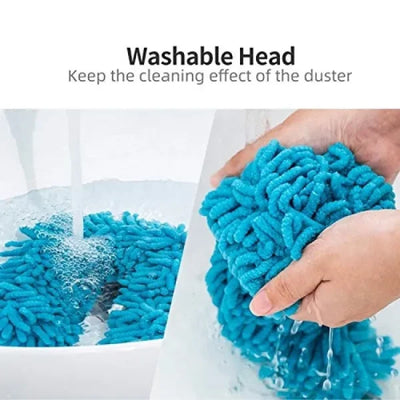 Flexible Micro Fiber Duster With Telescopic Stainless Steel Handle For Fan Cleaning Specially(with Metal Rod).