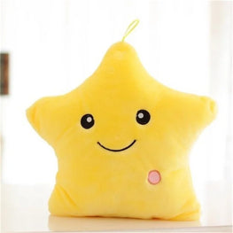Creative Toy Luminous Relax Body Pillow Soft Stuffed Plush Glowing Colourful Star Shape Cushion Led Light Night Light Toys Gift For Kids Children Girls 7 Color Changeable Bedding Bed Gift Girl Present Kids Toys Cushion Without Battery